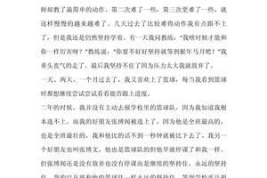 篮球训练心得体会怎么写简短一点儿